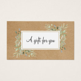 Spring Verlasse Rustic Kraft Gift Card