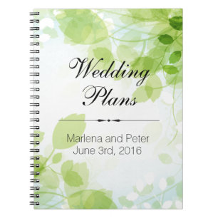 Spring Verlasst Watercolor Wedding Planner Notizblock