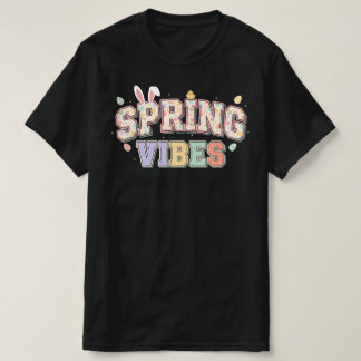 Spring Vibes Blooming Floral Happy Easter T-Shirt