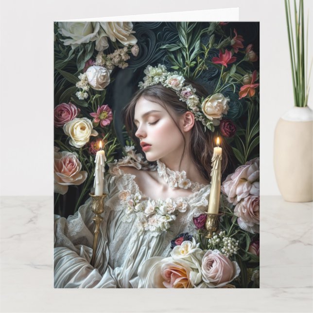 Spring Viktorianisch Goth 2025 Design 2 "Ophelia"  Karte (Vorderseite)