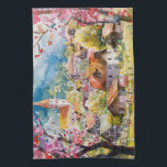 Spring Village Geschirrtuch<br><div class="desc">A Watercolour Village in Springtime</div>