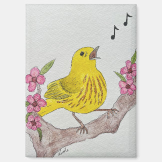 Spring Warbling Magnet