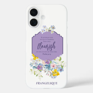 Spring Wassercolor Blume Bible Verse Personalisier iPhone 16 Hülle