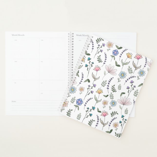 Spring Wassercolor Doodle-Blume Planer (Anzeige)