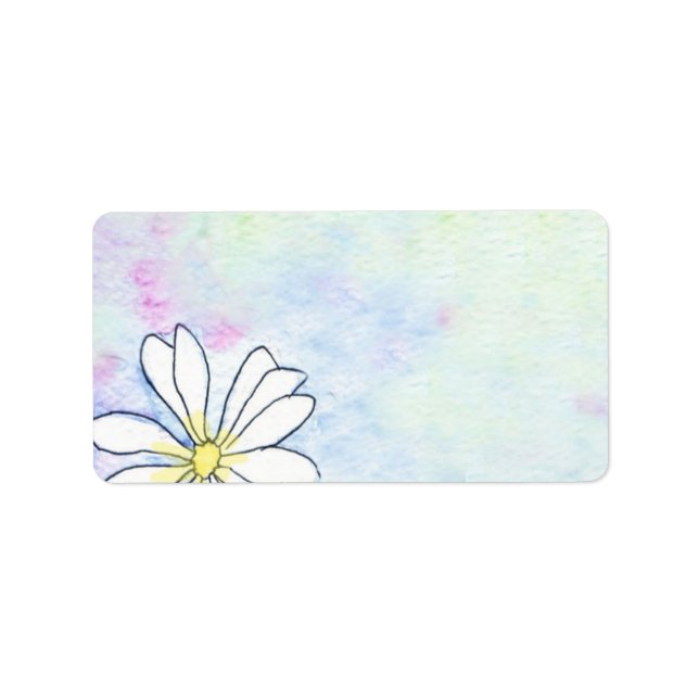 Spring Watercolor Bat Mitzvah Einladungsaufkleber Adressaufkleber (Vorne)