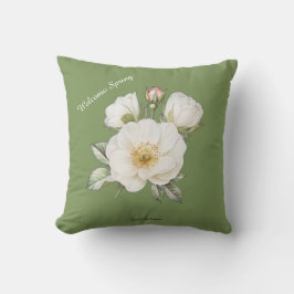 Spring Watercolor Floral Pillow Cover, Custom Kissen