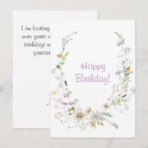 Spring Watercolor Wildblumen Gerne zum Geburtstag