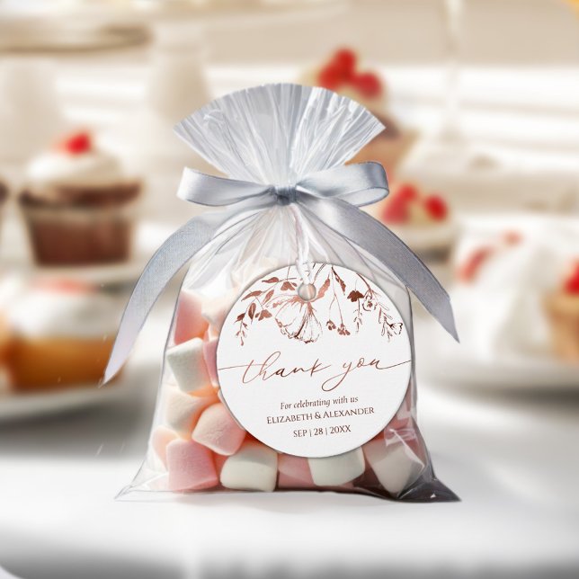 Spring Wedding danke Ihnen Sticker Wildblume Geschenkanhänger (Von Creator hochgeladen)