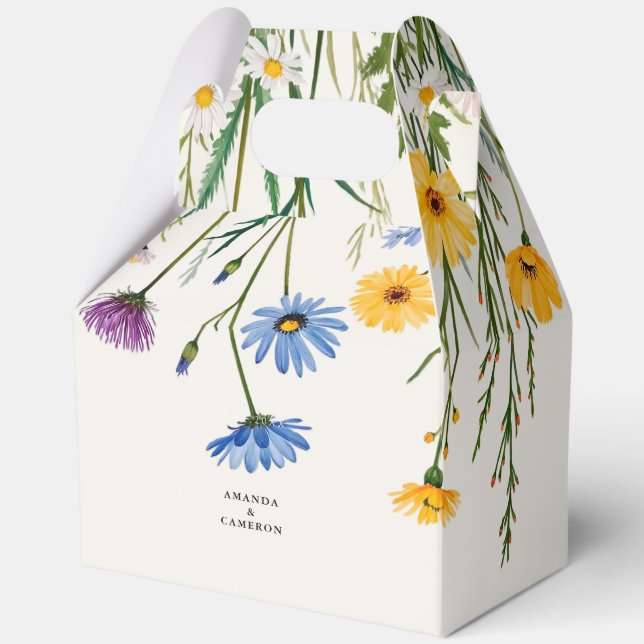 Spring Wild Blume Meadow Wedding Geschenkschachtel (Vorderseite)