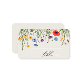 Spring Wild Blume Meadow Wedding Platzkarte