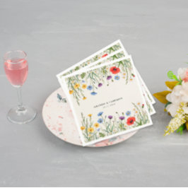 Spring Wild Blume Meadow Wedding Serviette