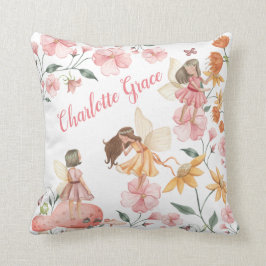 Spring Wild Blume Woodland Fairies Girl Kinderzimm Kissen