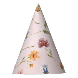 Spring Wildblume Con Paper Party Hat Partyhütchen