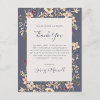 Spring Wildblume Lila Dankeschön Empfang Card