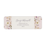 Spring Wildflower | Blush Return Address Label<br><div class="desc">This spring wildflower | blush return address label is perfect for your rustic vintage boho wedding. The design features colorful, elegant minimalist pastel watercolor wild flowers. It reminds the viewer of a classic simple bohemian summer garden meadow. A highlight of the design is how the floral and the greenery are...</div>