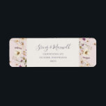 Spring Wildflower | Blush Return Address Label<br><div class="desc">This spring wildflower | blush return address label is perfect for your rustic vintage boho wedding. The design features colorful, elegant minimalist pastel watercolor wild flowers. It reminds the viewer of a classic simple bohemian summer garden meadow. A highlight of the design is how the floral and the greenery are...</div>