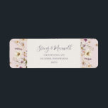 Spring Wildflower | Blush Return Address Label<br><div class="desc">This spring wildflower | blush return address label is perfect for your rustic vintage boho wedding. The design features colorful, elegant minimalist pastel watercolor wild flowers. It reminds the viewer of a classic simple bohemian summer garden meadow. A highlight of the design is how the floral and the greenery are...</div>