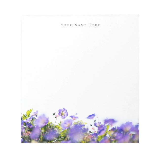 Spring wildflower customizable Notepad Notizblock (Vorderseite)