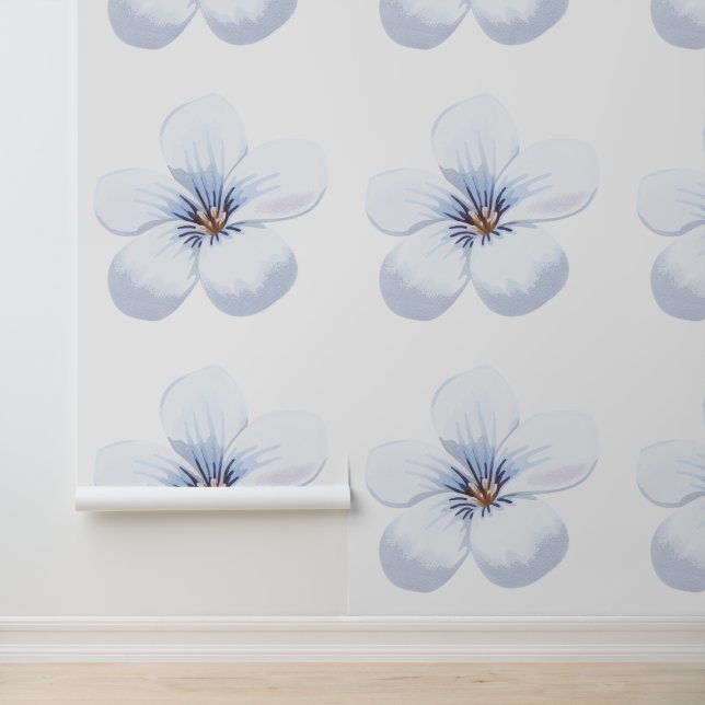 Spring Wildflower Meadow Textured Wallcovering Tapete (Anwendung)