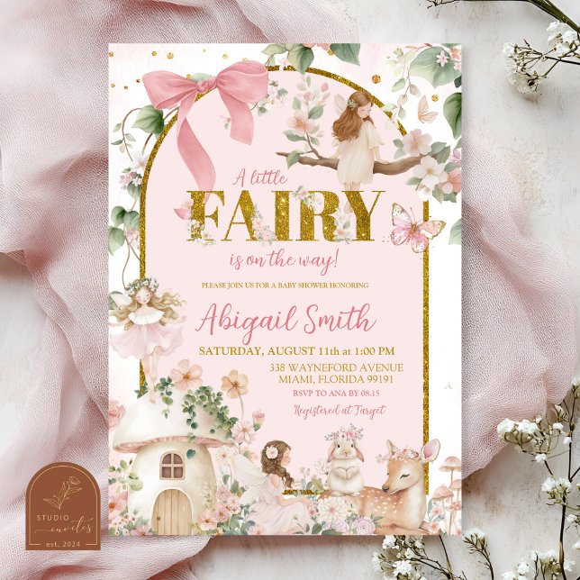 Spring woodland fairy baby shower invitation einladung (Von Creator hochgeladen)