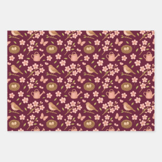 Spring Wrapping Paper Geschenkpapier Set