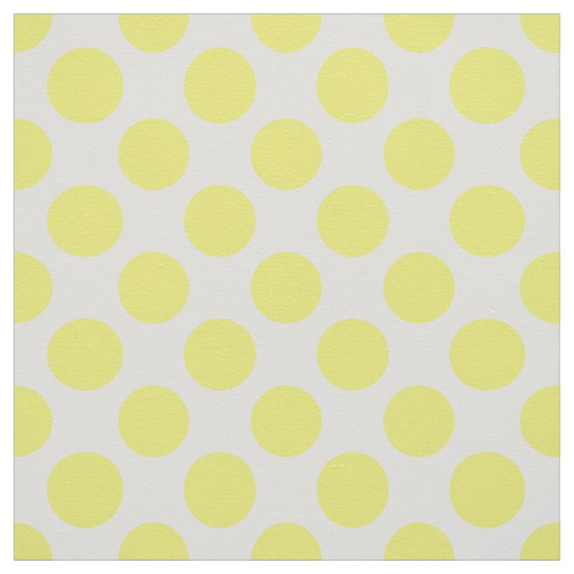 Spring Yellow & White Polka Dot Pattern Stoff (Muster)