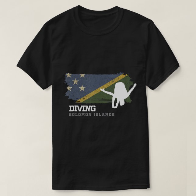 Springboard Diving Solomon Islands Diver Sports Di T-Shirt (Design vorne)