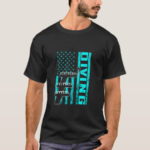 Springboard Diving USA America Springboard Diver W T-Shirt