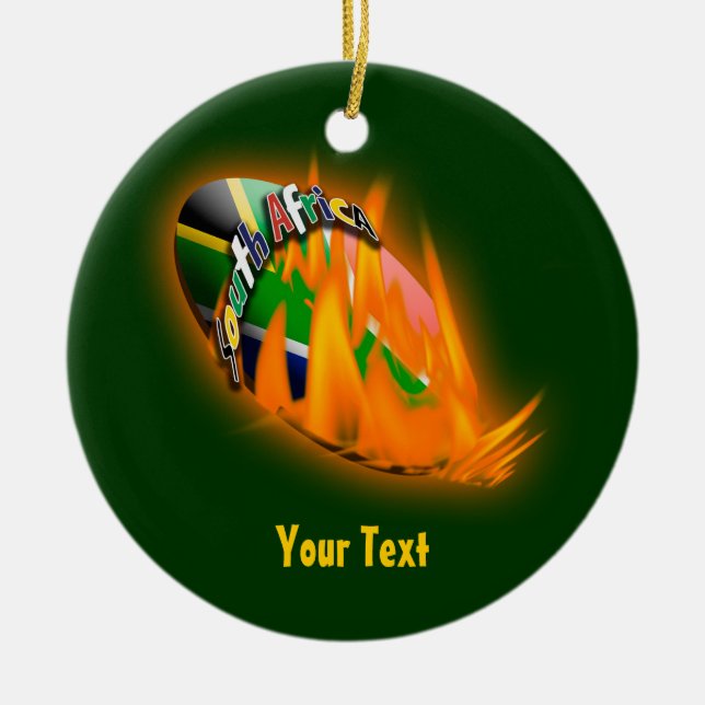 Springbockgrün u. Goldanhängergeschenke Keramikornament (Vorne)