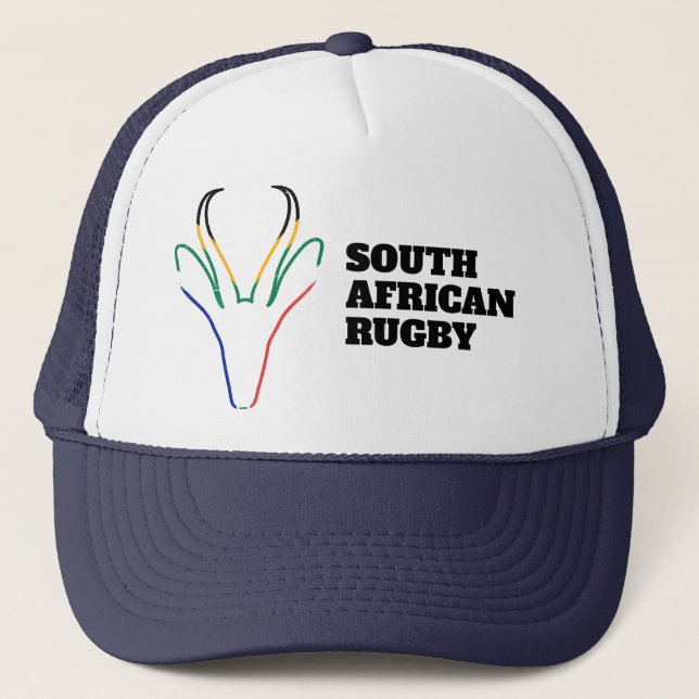 Springbok Face South Africa Flag Colors Truckerkappe (Vorderseite)