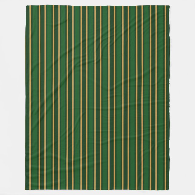 Springbok, grün und goldfarbene Streifen Fleecedecke (Vorderseite)