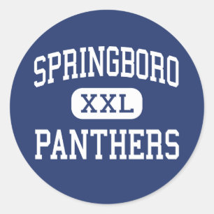 Springboro - Panther - hoch - Springboro Ohio Runder Aufkleber