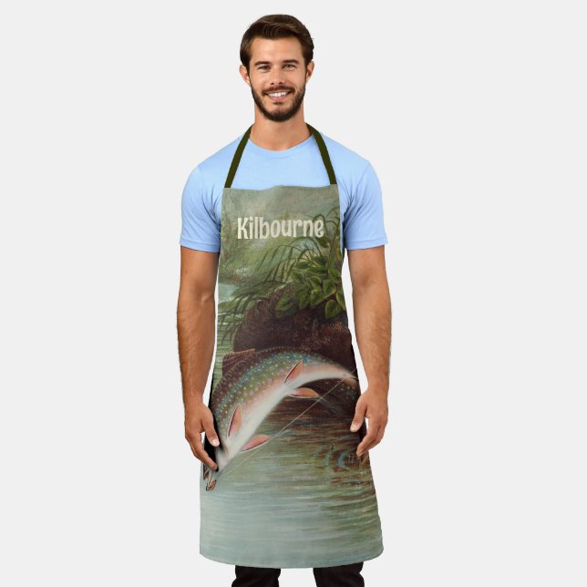 Springbrasse von S.A. Kilbourne Vintager Fisch Schürze (Getragen)