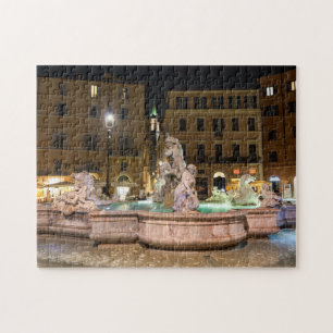 Springbrunnen des Neptun auf der Piazza Navona - R