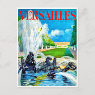 Springbrunnen im Schloss Versailles, Frankreich Postkarte