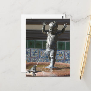 Springbrunnen Kansas City Junge und Frosch Postkarte