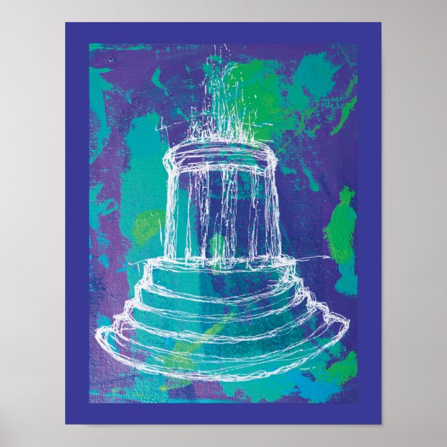 Springbrunnen Marshall Michigan Poster (Vorne)