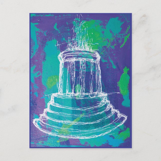 Springbrunnen Marshall Michigan                    Postkarte (Vorderseite)