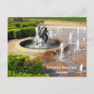 Springbrunnen mit Delfinen Jersey Postkarte