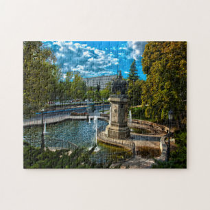 Springbrunnen von Madrid.