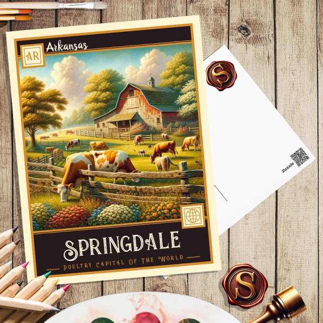 Springdale, Arkansas | Vintage Postkarte (Von Creator hochgeladen)