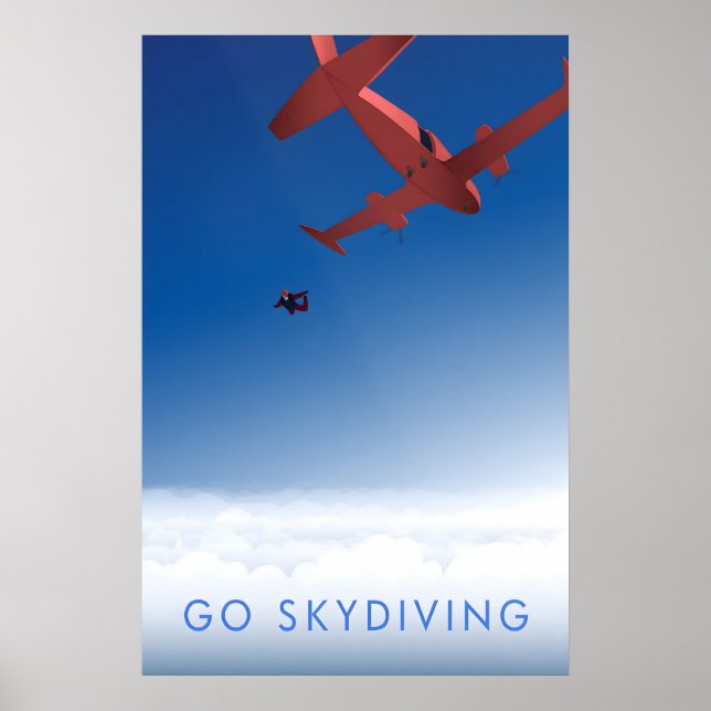 Springe ab Reiseplakat Poster (Vorne)