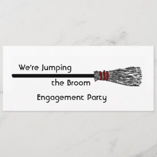 Springen der Verlobung Broom Einladung