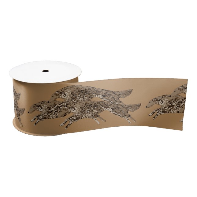 Springen des Borzoi-Bandes Satinband (Spule)
