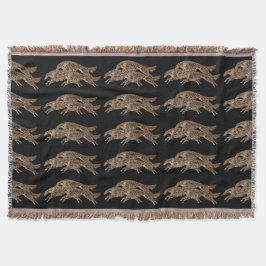 Springen des Borzoi-umfassenden Wurfs Decke