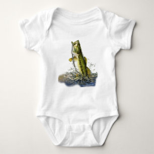 Springen des Forellenbarschs Baby Strampler