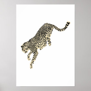 Springen des Gepards Poster