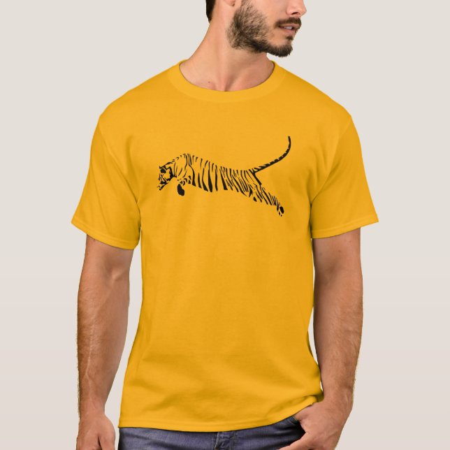Springen des Tigers T-Shirt (Vorderseite)