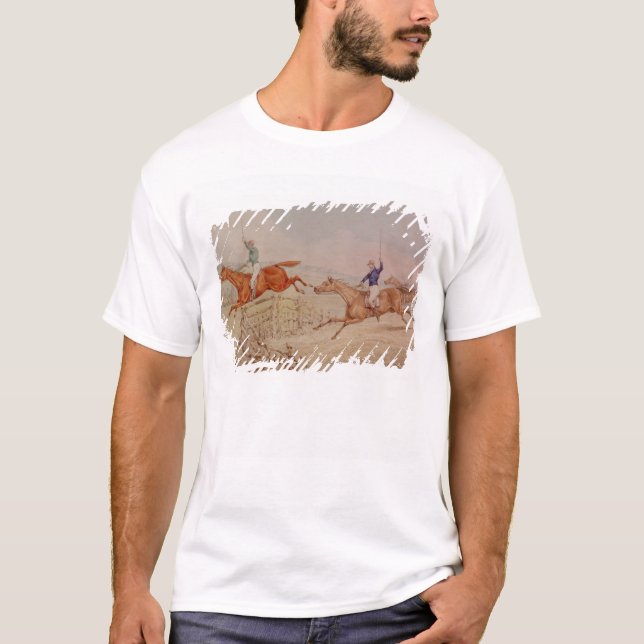 Springen eines Zauns T-Shirt (Vorderseite)