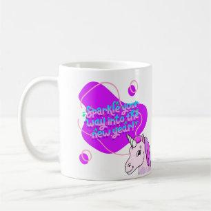Springen Sie in das neue Jahr, Pony Kaffeetasse